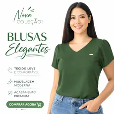 Blusa Feminina Elegante Manga Curta Tecido Leve e Confortável social para o verão e dia quente