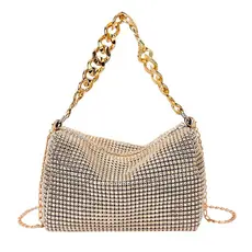 Crazy Bag nova bolsa feminina bolsa de ombro coreana tendência da moda bolsa carteiro de diamante brilhante de