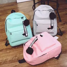 2023 Nova Tendência De Rua Mochila De Lona Coreana De Grande Capacidade Viagem Estudante Folhas Femininas