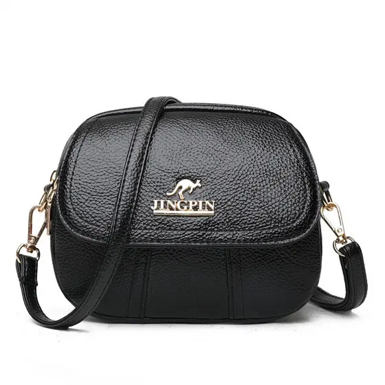 Bolsa De Ombro Feminina De Couro PU Vintage ChenXiaohong , Mensageiro , Carteira De Grande Capacidade Para Uso Diário