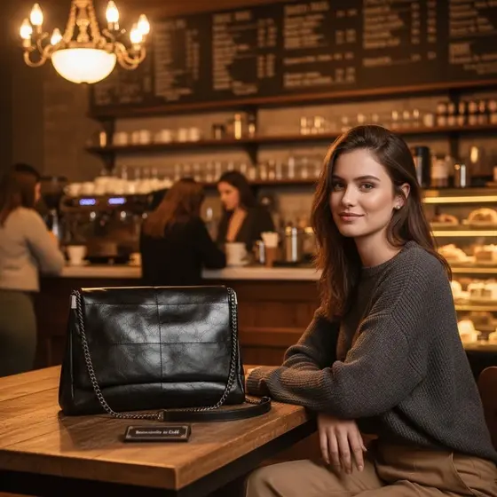 Bolsa de Ombro Feminina CHENXIAOH em PU - Grande Capacidade, Estilo Rock Preto, Bolsa com Aba e Design de Corrente para
