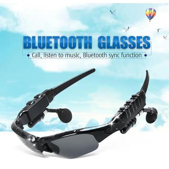 Óculos De Sol Com Bluetooth Portáteis De Esportes Sem Fio Sunglasses Headset V4 Para Android e Iphone