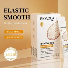 1/5/10/20pcs BIOAOUA Máscara Facial De Polpa De Arroz Cru Para Dormir , Hidratação , Brilho , 4ml/pcs