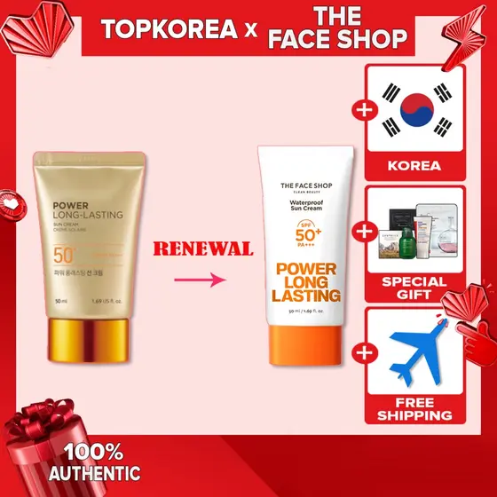 ★ A Loja Face Power Creme Solar De Longa Duração/Tom-Up Rosa/Protetor Colágeno De Ajuste Sedoso/TOPKOREA/Envio Da Coreia /