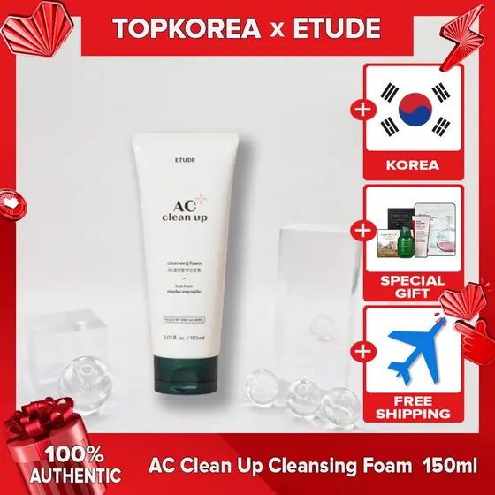 Espuma De Limpeza Etude AC Clean Up 150ml TOPKOREA Envio Da Coreia