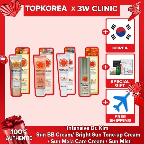★ Clínica 3W Dr . Intensivo Kim Sun BB Cream/Bright Tone-up Mela Care Mist TOPKOREA/Envio Da Coreia