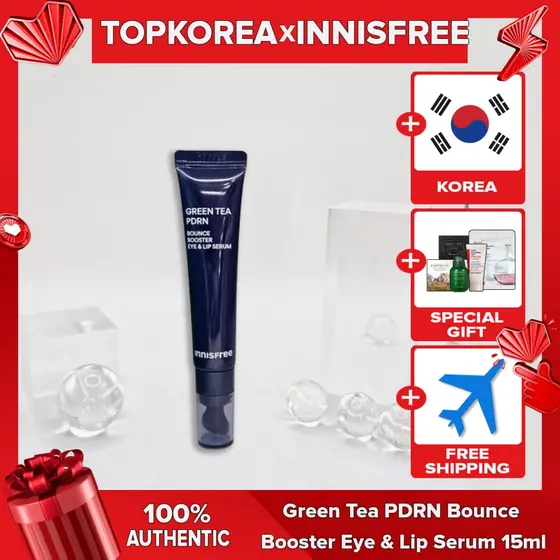 Innisfree Green Tea PDRN Bounce Booster Soro Para Olhos E Lábios 15ml TOPKOREA Envio Da Coreia