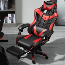 Cadeira Gamer Profissional Escritório Ergonômica Reclinável Confortável Com Rodinha E Apoio Para Pés