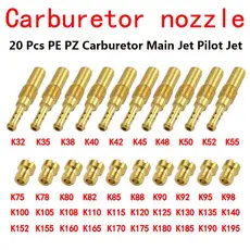 Kit 20 GiclêS Carburador Gigles Cg Fan Titan Bros 125 150 Keihin Koso OKO PWK PWM CBX150 200