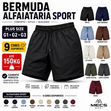 Bermuda Masculina Plus Size Alfaiataria Sport Casual Premium Academia 2 bolsos Lateraise Traseiro Envio rápido