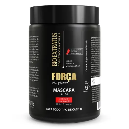 Máscara Força com Pimenta Bio Extratus 1Kg