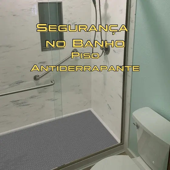 Tapete Antiderrapante Banheiros, Box, Piscina e Áreas Úmidas 150 x 85cm Segurança Para Todos