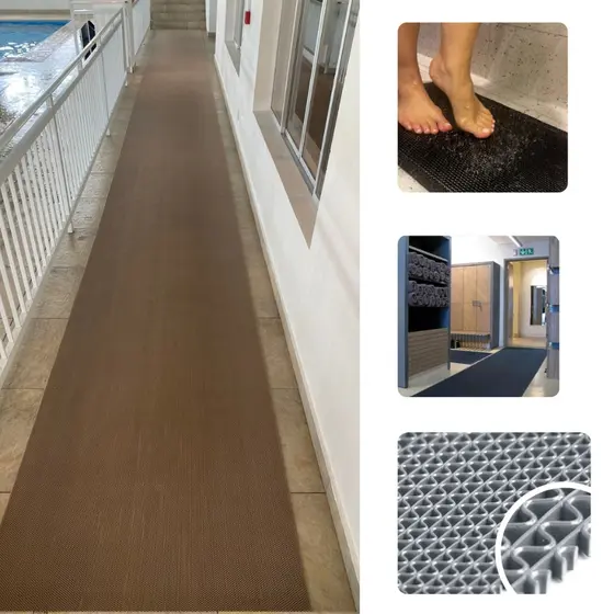 Novidade Piso Vazado Tapete Antiderrapante Em Áreas Úmidas e Molhadas Box, Banheiro, Sauna 60x60cm