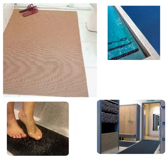 Tapete Antiderrapante 120x80cm Ideal para Piscinas e Banheiros Com Borda Rebaixada
