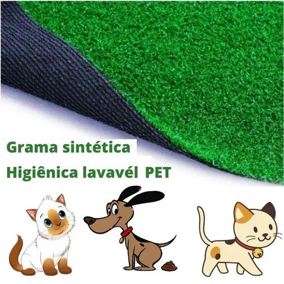 Tapete Grama Higienico Pet lavavél 1,00m x 1,00m ( 1m² )  Tapetis - Oferta do mês