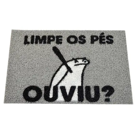 Tapete Capacho 60x40 Florks Limpe Os Pes Ouviu ? Meme