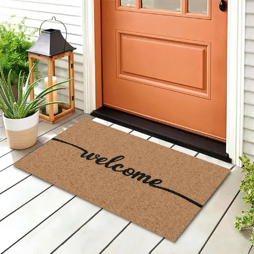 Tapete Porta Antiderrapante Welcome 70x30cm Novidade
