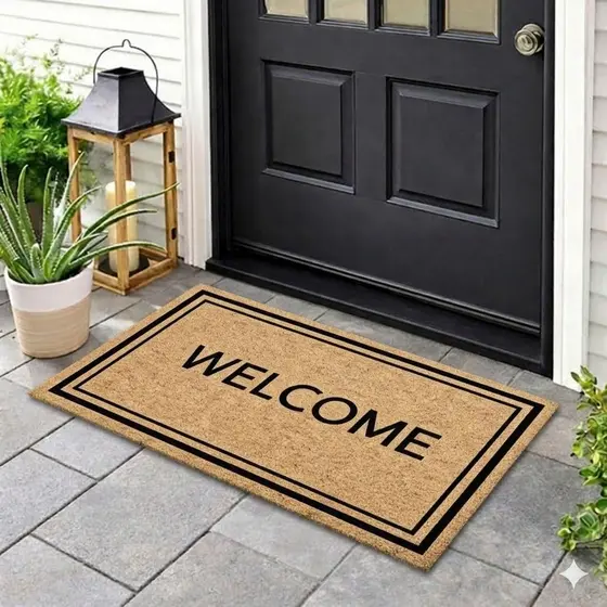 Tapete Antiderrapante Welcome 80x40 Porta de Entrada Externo e Interno