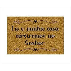 Tapete de Entrada Porta Antiderrapante Tamanhos Diversos - Versículo - Evangélico - Oração