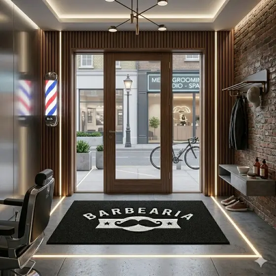 Tapete Porta de Entrada 40x60 e 70x30 Barbearia Antiderrapante Diversos Modelos