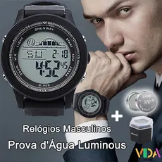 Relógio Masculino Digital A Prova D Água Relógios De Pulso Esportivo Com Cronômetro E Luminoso Luxo Presente Para Homem