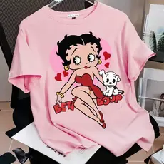 Camiseta T-shirt Betty Boop Estilo Retrô e Charmoso com Toque Vintage Fashion estética anos 20