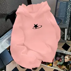 Moletom Canguru Feminina Tendência Y2k Sweatshirt  Blusa de Frio Minimalista Confortável Versátil