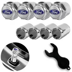 Tampa Capa Bico Válvula De Pneu Antifurto Cromado Ford Ka Fiesta Courier Fusion