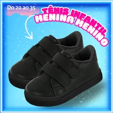 Tênis Infantil Menina Volta as Aulas Menino Colegial Velcro Super Macio e Confortável Antiderrapante
