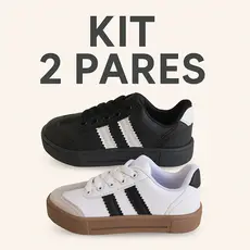 Kit 2 Tênis Sapatênis Infantil Menino Escolar Casual Volta às Aulas Confortável Antiderrapante 20 ao 35