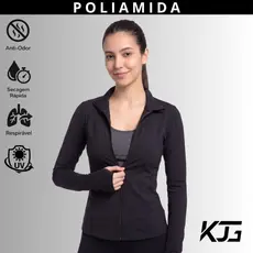 Jaqueta Casaquinho Poliamida Fitness Academia Corrida Proteção Uv50+ Tecido Gelado Manga Longa Zíper