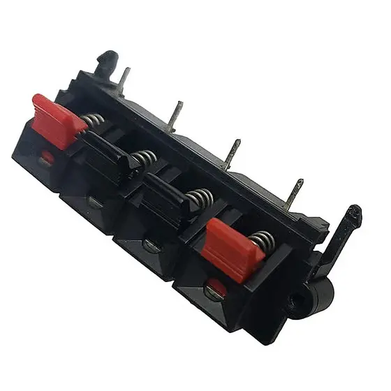 Kit 5 Conectores Borne Para Caixa Acústica 4 Vias Pressão