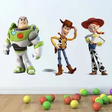 Kit Adesivo de Parede Infatil Toy Story Woody Jessie Buzz Lightyear Decoração Quarto Bebê Kids
