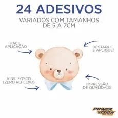 Adesivo De Parede Infantil Ursinhos Urso Azul Quarto Menino