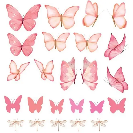 Painel Infantil Adesivo Borboleta Quarto Menina Decorativo