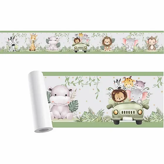 Faixa Adesiva Decorativa Parede Para Quarto Safari 6un