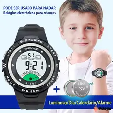 Relógio Digital Infantil À Prova D'água Com Display Luminoso Multifuncional Esportivo Para Meninos E Meninas Presentes