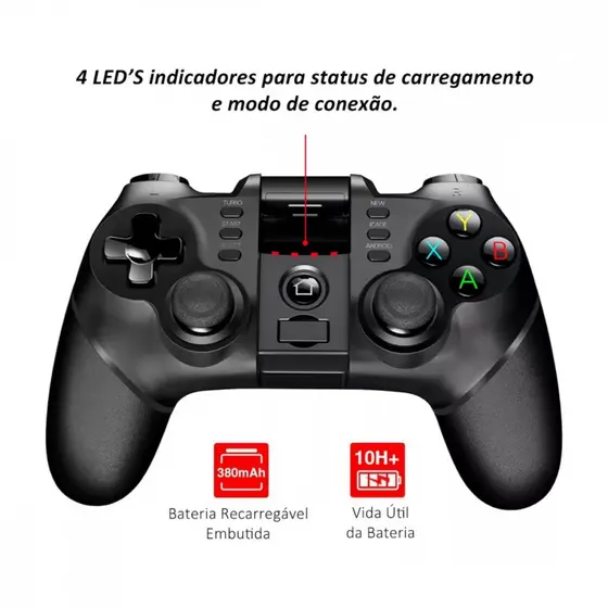Joystick Bluetooth Pro para Celular - Gamepad portátil