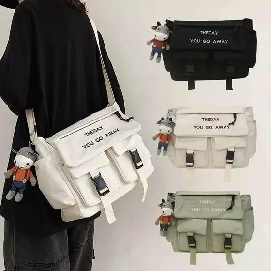 Bolsa Tiracolo Grande De Ombro Transversal De Tecido Para Viagem