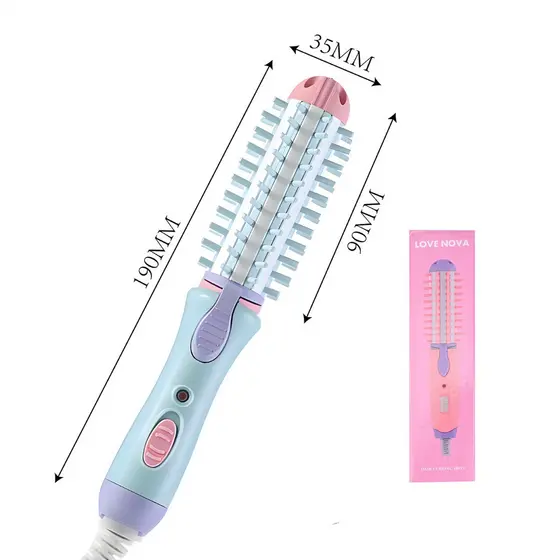 Mini Escova Modeladora Portátil Bivolt Alisadora Enrola Cabelo Aquecimento Rápido Compacta Para Viagem Profissional