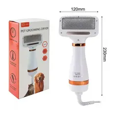 Escova Pet Secadora Elétrica para Secar e Remover Pelos de Gato e Cachorro Envio Rápido 110V