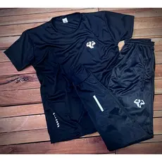 Kit Masculino Preto Para Academia - Camiseta + Calça - Modelo Fitness - Confortável e Ideal Pro Dia-a-Dia Promoção!