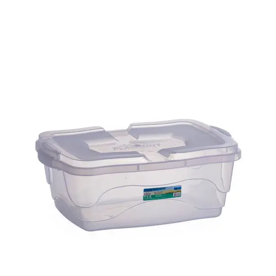 Kit 3 Caixas Organizadora Plástico Transparente 10 Litros Documentos Roupas Ferramentas Livros Brinquedo