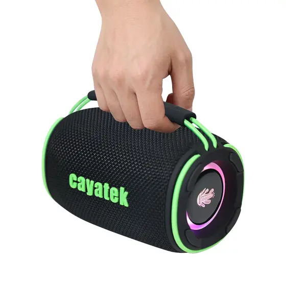 Caixa de Som LED RGB Bluetooth Portátil TWS 30W Kapbom Alto-falantes duplos à prova d'água 1200mAH