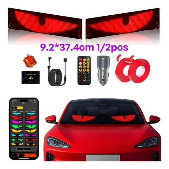 Sinal Publicitário Programável Multilíngüe APP DIY Scrolling LED Car Com Painel De Pixel À Prova D'água Remoto Bluetooth