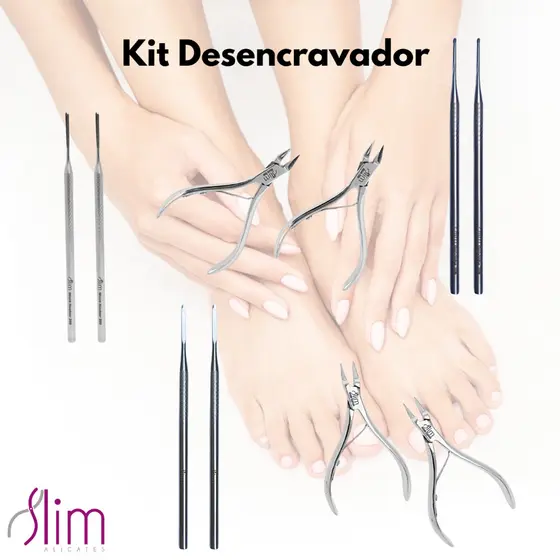 Kit Desencravador - Slim - Manicure e Pedicure (2 Alic Reto, 2 espc, 2 206, 2 208, 2 209)