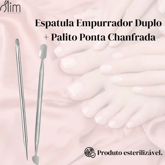 Empurrador 01+ Palito Ponta Chanfrada 04 - Slim - Podologia / Manicure e Pedicure