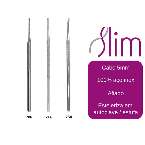 Kit Podologia Profissional - N206, N214 e Formão N254 - 3 Peças