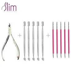 Kit Combinação Perfeita 11 pecas - Manicure Podologia (5-105 , 5-205) + Alicate Profissional Slim Alicates