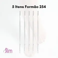 Kit Formão N° 254A - Podologia Manicure Profissionais 5 itens - Slim
